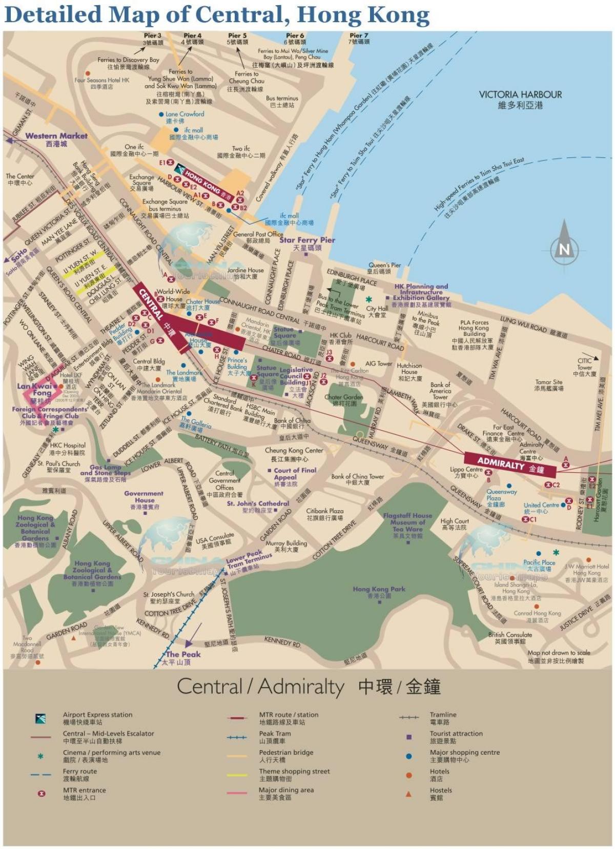 Hong Kong central mapu