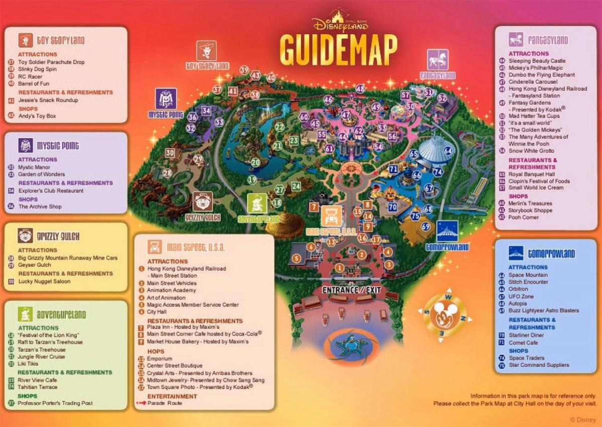 HK Disneyland mapu