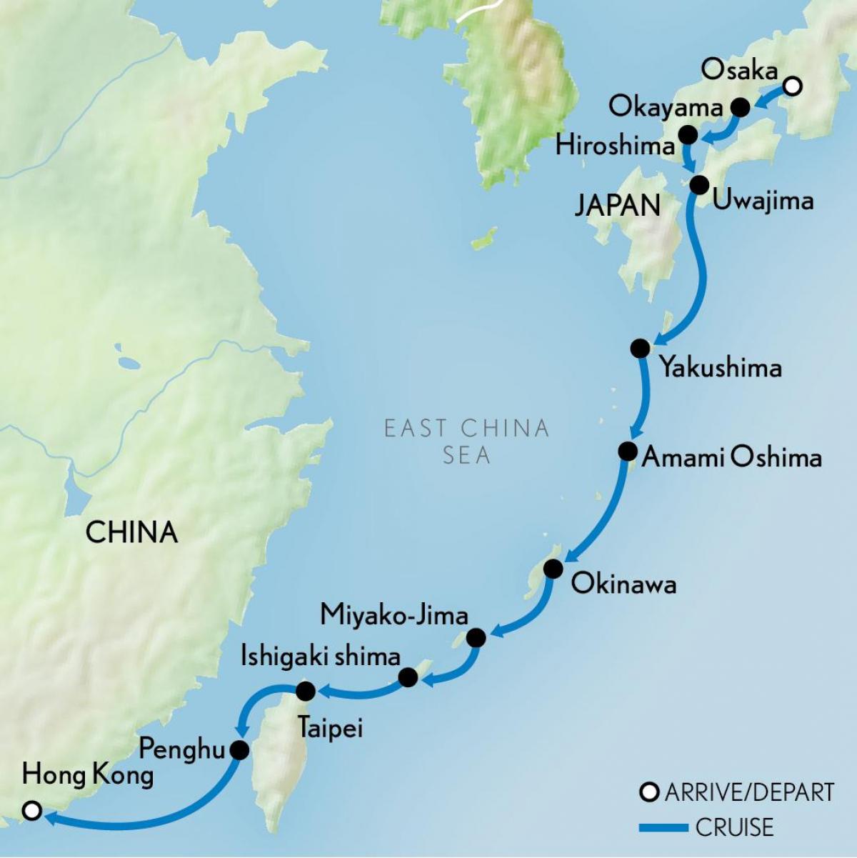 mapu Hong Kong a v japonsku