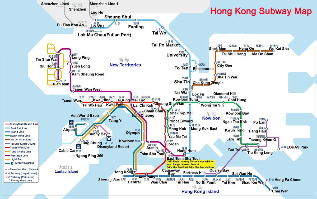 metro mapu Hong Kong