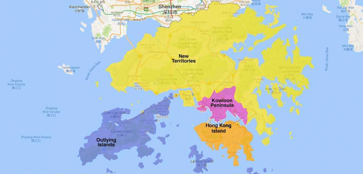 mapu Hong Kong oblasti