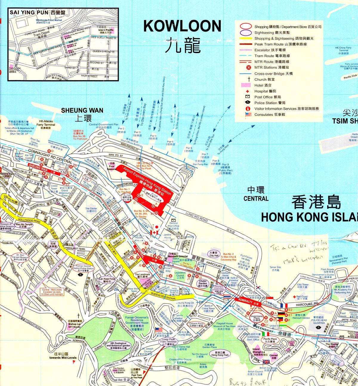 prístav Hong Kong mapu