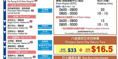 Hong Kong a21 autobusová zastávka, mapu