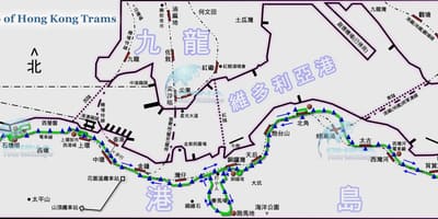 Električka Hong Kong mapu