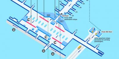Hong Kong letisko brány mapu