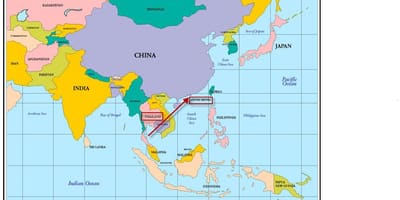 Hong Kong v mapu ázie