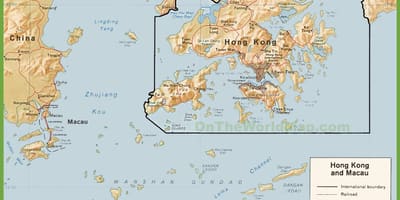 Politickú mapu Hong Kong