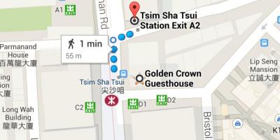 Tsim Sha Tsui MTR station mapu