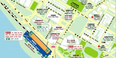 Tsuen Wan West station mapu
